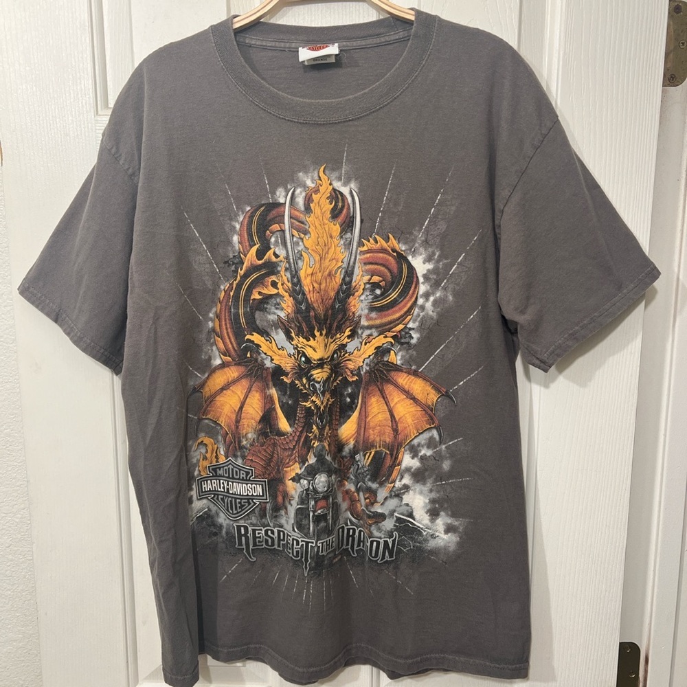 Harley Davison “Respect Tge Dragon” t shirt large
